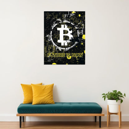 Bitcoin Future Pop Art Poster Graffiti Street Art Cryptocurrency Modern Financial Revolution Print - xonomax