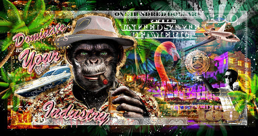 Jungle Gorilla Pop Art Poster Graffiti Street Art Tropical Adventure Exotic Modern Print - xonomax