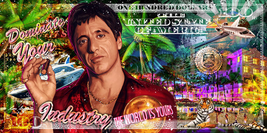 Scarface Pop Art Poster Graffiti Street Art Tony Montana Gangster Movie Tribute Modern Print