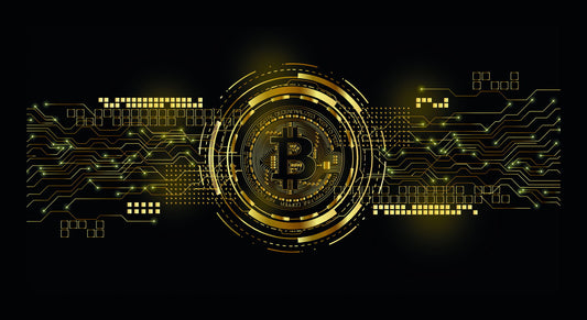 Bitcoin Digital Art Poster Cryptocurrency Future Blockchain Technology Modern Financial Print - xonomax