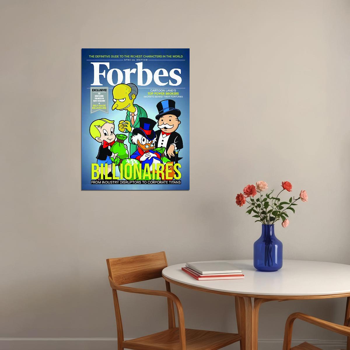 Forbes Billionaires Pop Art Poster Graffiti Street Art Rich Cartoon Characters Modern Print - xonomax