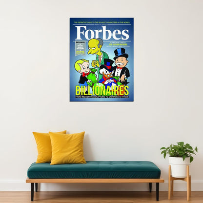 Forbes Billionaires Pop Art Poster Graffiti Street Art Rich Cartoon Characters Modern Print - xonomax