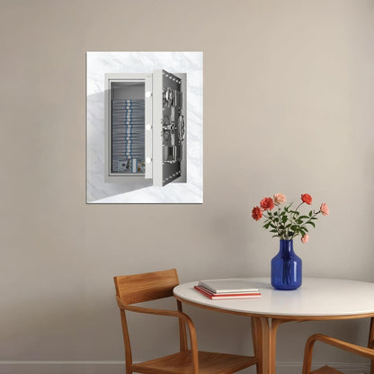 Safe Door Pop Art Poster Graffiti Street Art Vault Modern Luxury Money Security Print
