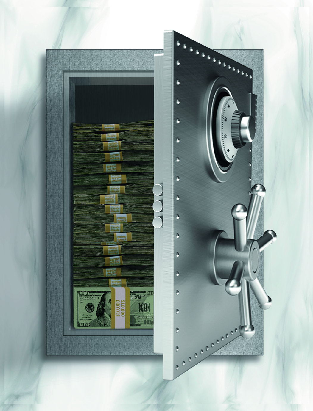 Open Safe Pop Art Poster Graffiti Street Art Money Stack Cash Modern Wealth Print - xonomax