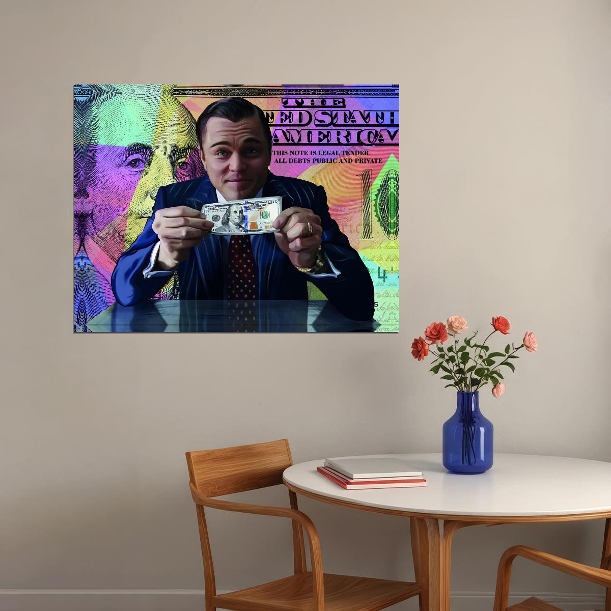 Money Motivational Pop Art Poster Business Success Dollar Wealth Modern Financial Print - xonomax