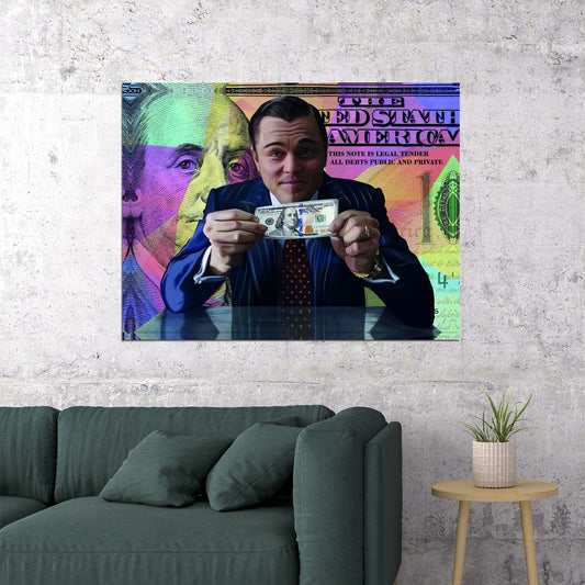 Money Motivational Pop Art Poster Business Success Dollar Wealth Modern Financial Print - xonomax
