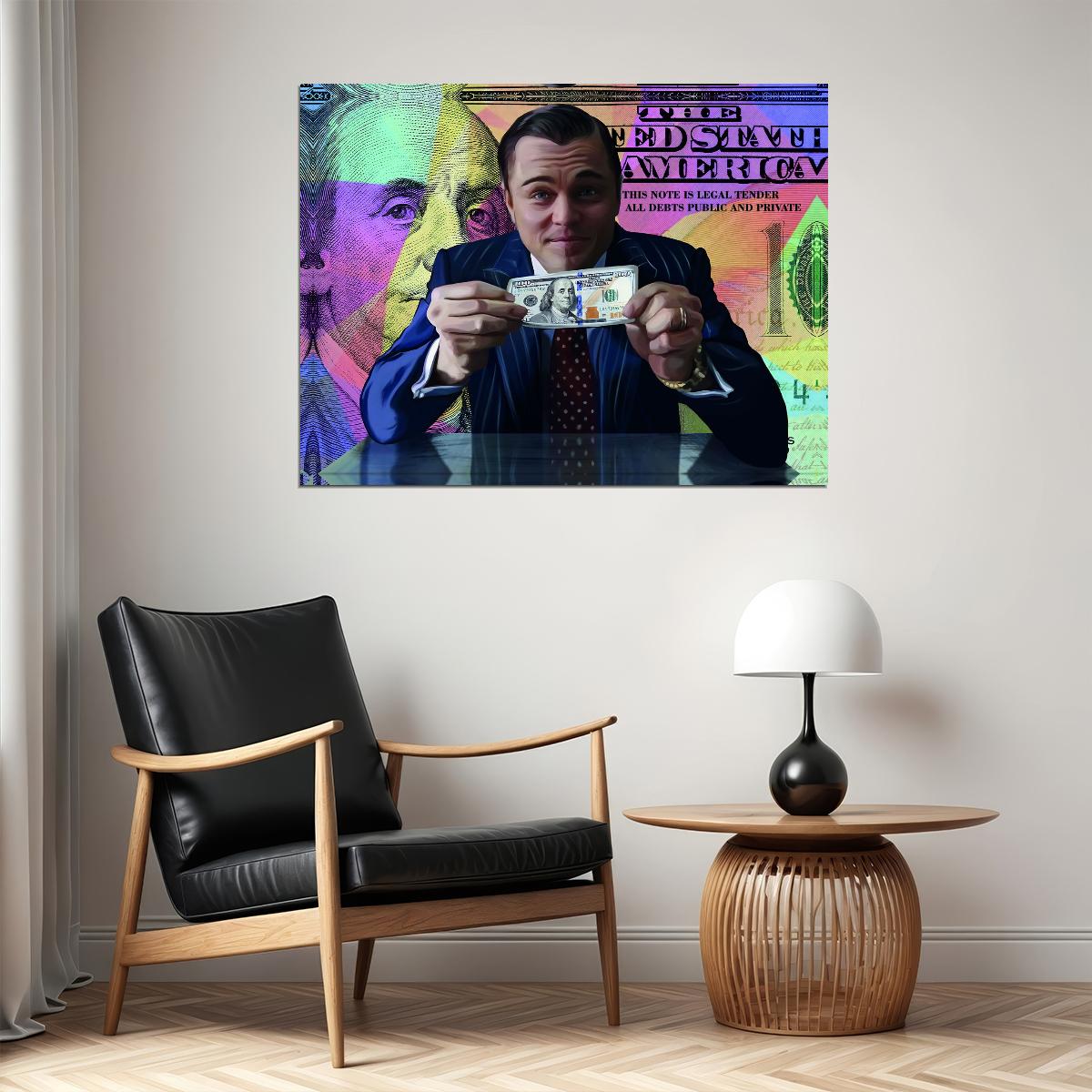 Money Motivational Pop Art Poster Business Success Dollar Wealth Modern Financial Print - xonomax