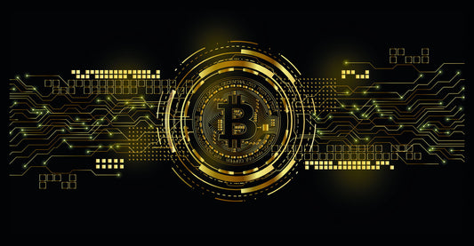 Bitcoin Digital Art Poster Cryptocurrency Blockchain Future Financial Revolution Modern Print - xonomax
