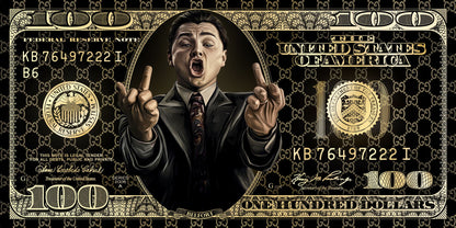 Money Hand Gesture Pop Art Poster Graffiti Street Art Dollar Bill Business Modern Rich Print - xonomax