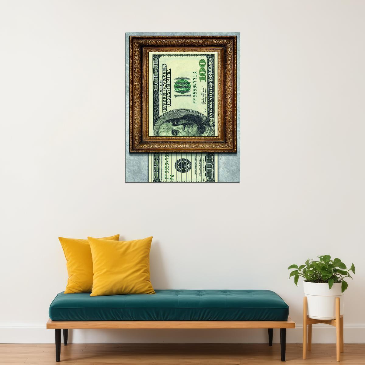 Shredded Dollar Bill Banksy Inspired Pop Art Poster Graffiti Street Art Financial Statement Modern Print - xonomax