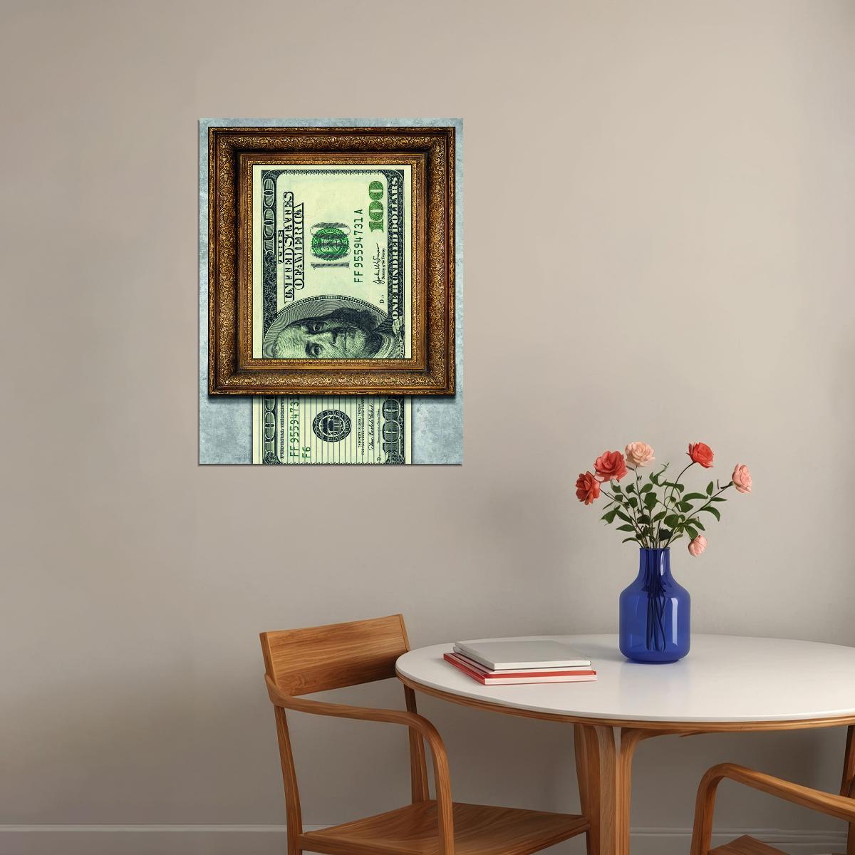Shredded Dollar Bill Banksy Inspired Pop Art Poster Graffiti Street Art Financial Statement Modern Print - xonomax