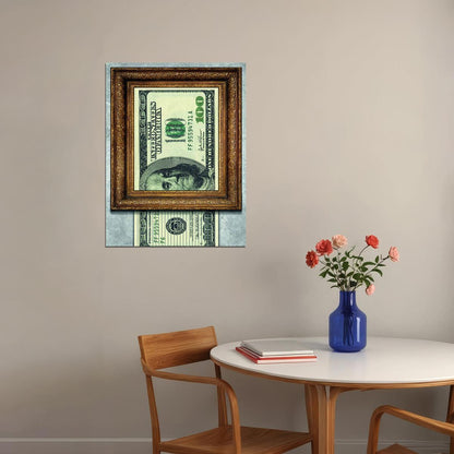 Shredded Dollar Bill Banksy Inspired Pop Art Poster Graffiti Street Art Financial Statement Modern Print - xonomax