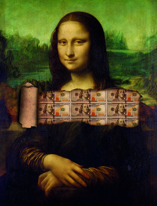 Mona Lisa Money Pop Art Poster Graffiti Street Art Famous Painting Wealth Artistic Twist Modern Print - xonomax