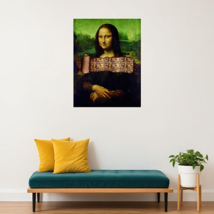 Mona Lisa Money Pop Art Poster Graffiti Street Art Famous Painting Wealth Artistic Twist Modern Print - xonomax