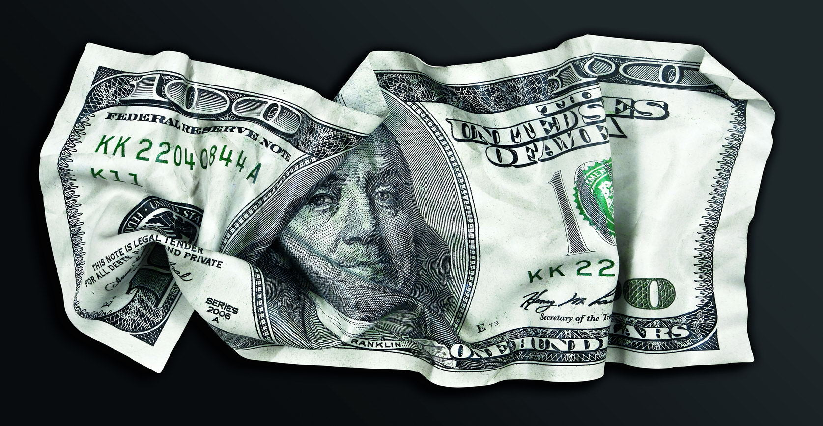 Folded Dollar Bill Pop Art Poster Graffiti Street Art Crumpled Money Artistic Financial Print - xonomax