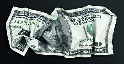 Folded Dollar Bill Pop Art Poster Graffiti Street Art Crumpled Money Artistic Financial Print - xonomax
