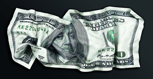 Folded Dollar Bill Pop Art Poster Graffiti Street Art Crumpled Money Artistic Financial Print - xonomax