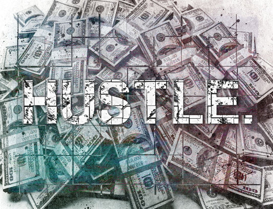 Hustle Money Pop Art Poster Graffiti Rich Lifestyle Cash Motivation Street Art Artistic Print - xonomax