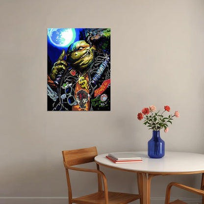 Teenage Mutant Ninja Turtles Movie Poster Michelangelo Street Style Art Print