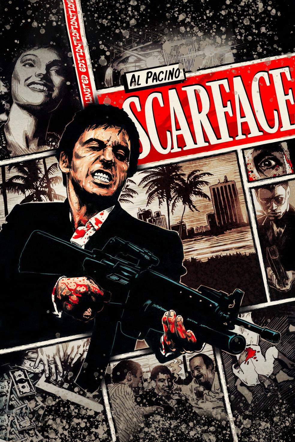 Scarface 1983 Movie Poster Tony Montana Iconic Gangster Film Print