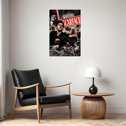 Scarface 1983 Movie Poster Tony Montana Iconic Gangster Film Print