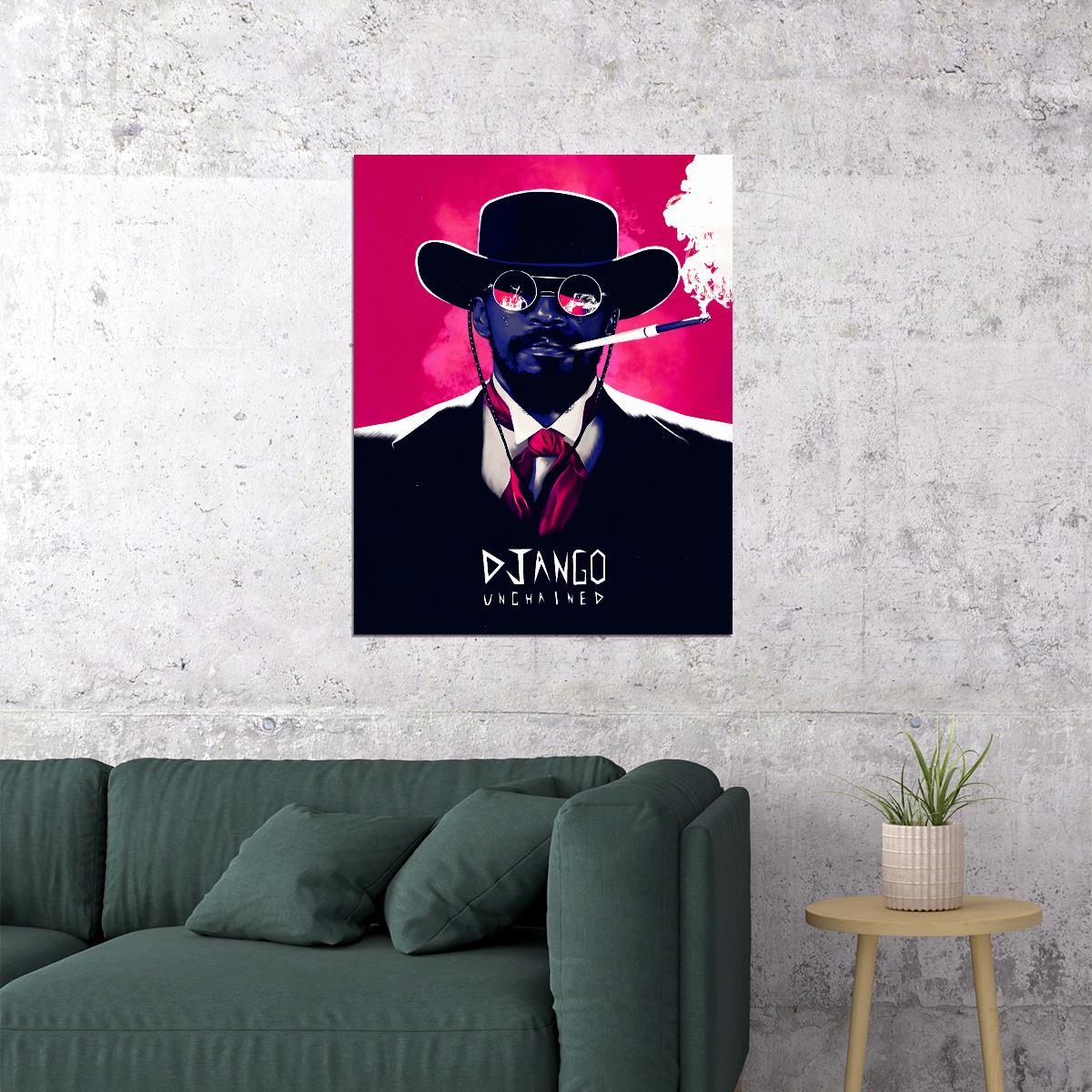 Django Unchained 2012 Movie Poster Quentin Tarantino Western Film Print