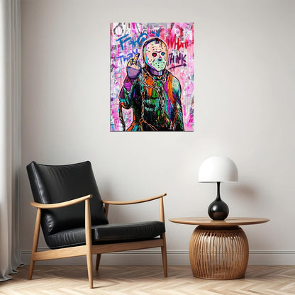 Friday the 13th Jason Screw What They Think Pop Culture Poster Graffiti Street Art Horror Movie Print