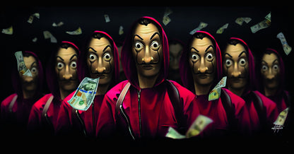 Money Heist 2017 La Casa De Papel TV Series Poster Iconic Crime Drama Print