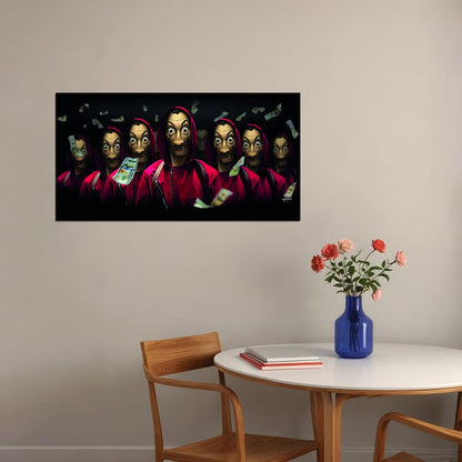 Money Heist 2017 La Casa De Papel TV Series Poster Iconic Crime Drama Print