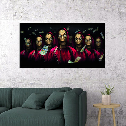 Money Heist 2017 La Casa De Papel TV Series Poster Iconic Crime Drama Print