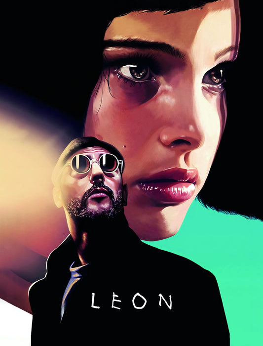 Leon 1994 Movie Poster Natalie Portman and Jean Reno Film Art