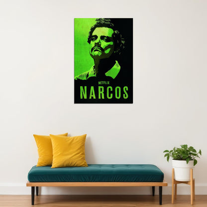 Narcos TV Series Poster Pablo Escobar Iconic Crime Drama Print