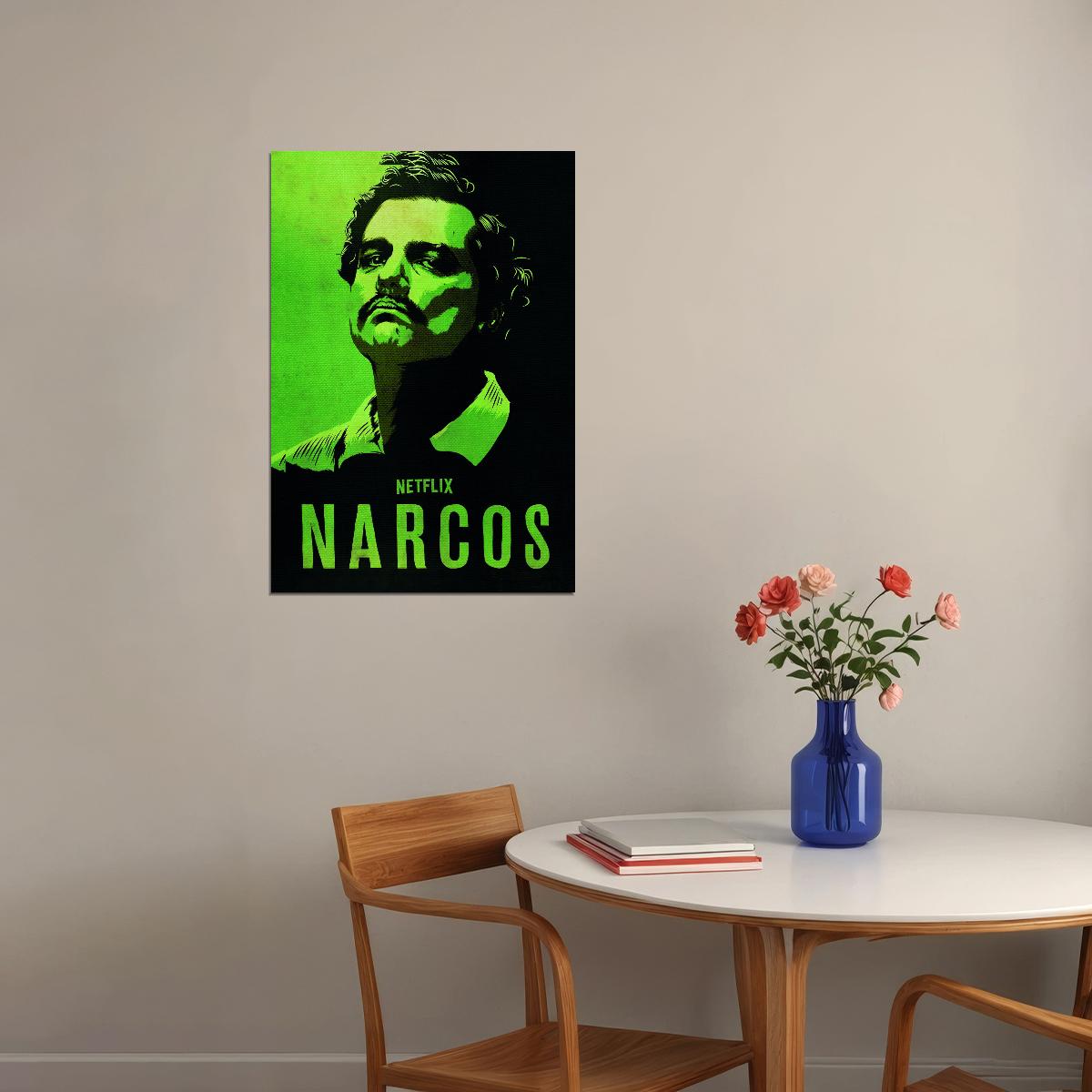 Narcos TV Series Poster Pablo Escobar Iconic Crime Drama Print