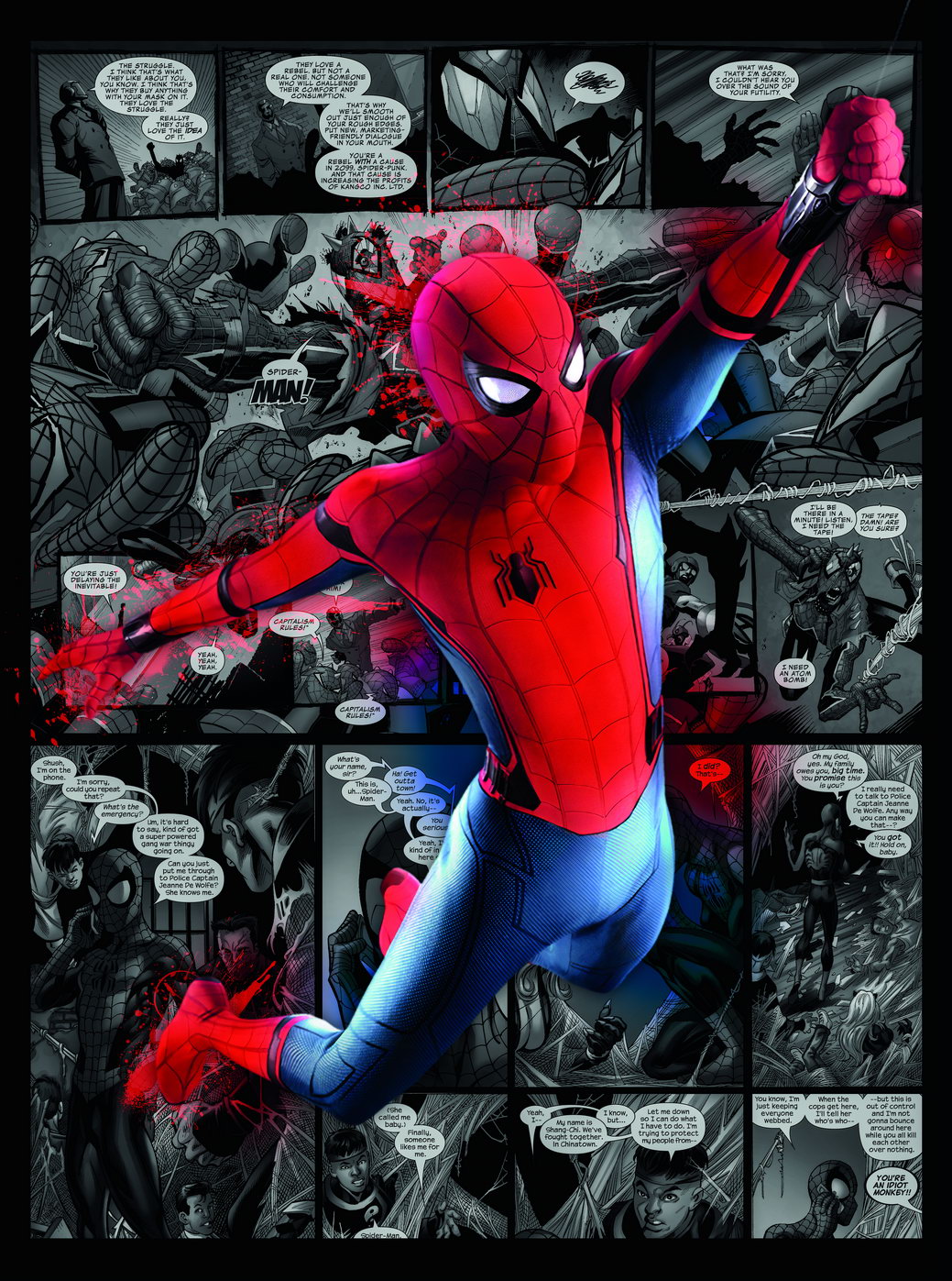 Spider-Man Comic Book Poster Marvel Superhero Wall Art Print