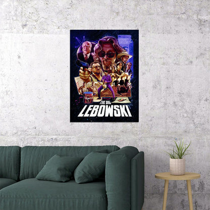 The Big Lebowski 1998 Movie Poster Iconic Comedy Cult Classic Film Wall Art