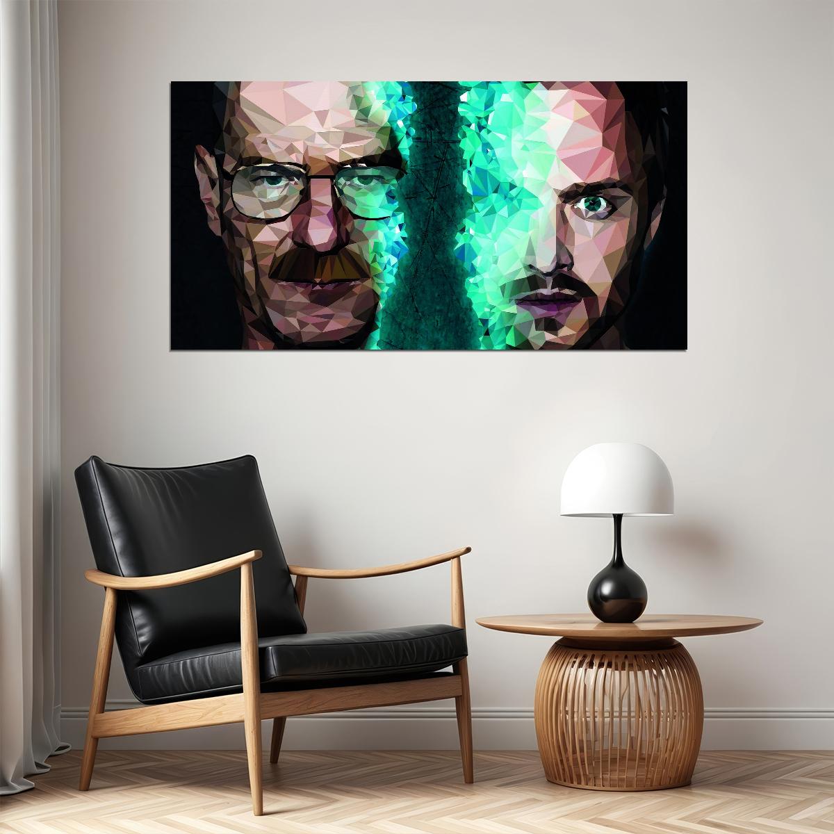 Breaking Bad 2008 Walter White and Jesse Pinkman Poster Iconic Crime Drama Artwork