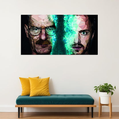 Breaking Bad 2008 Walter White and Jesse Pinkman Poster Iconic Crime Drama Artwork