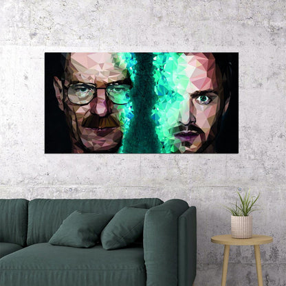 Breaking Bad 2008 Walter White and Jesse Pinkman Poster Iconic Crime Drama Artwork