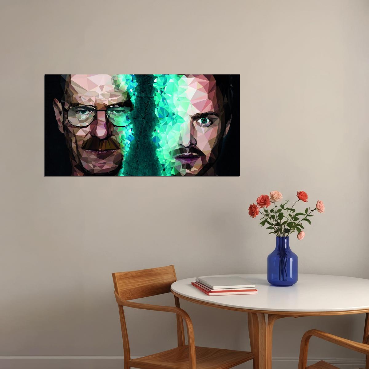 Breaking Bad 2008 Walter White and Jesse Pinkman Poster Iconic Crime Drama Artwork