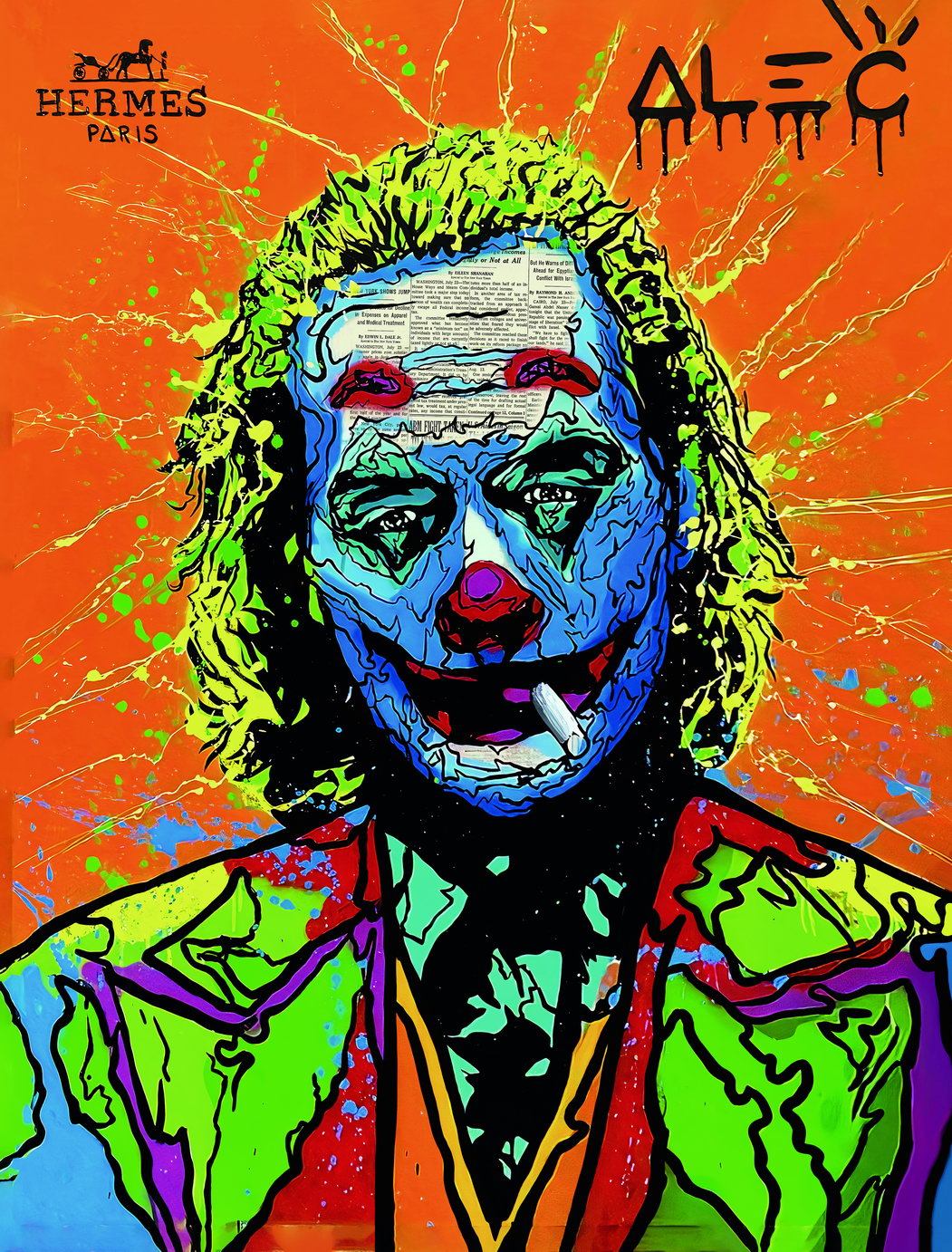 Joker 2019 Joaquin Phoenix Poster Pop Art Style Batman Villain Wall Art