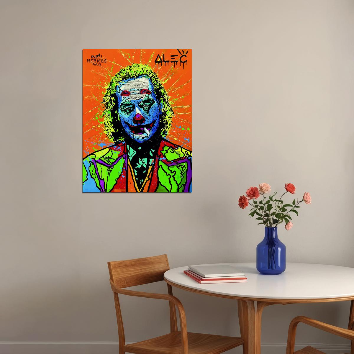 Joker 2019 Joaquin Phoenix Poster Pop Art Style Batman Villain Wall Art