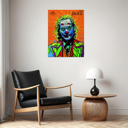 Joker 2019 Joaquin Phoenix Poster Pop Art Style Batman Villain Wall Art