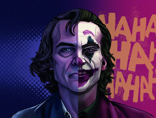 Joker 2019 Joaquin Phoenix Poster Iconic DC Villain Laugh Artwork Wall Print