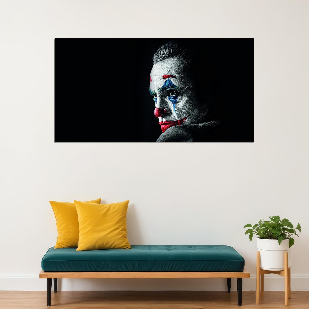 Joker 2019 Movie Poster Joaquin Phoenix Clown Prince of Crime DC Film Wall Art