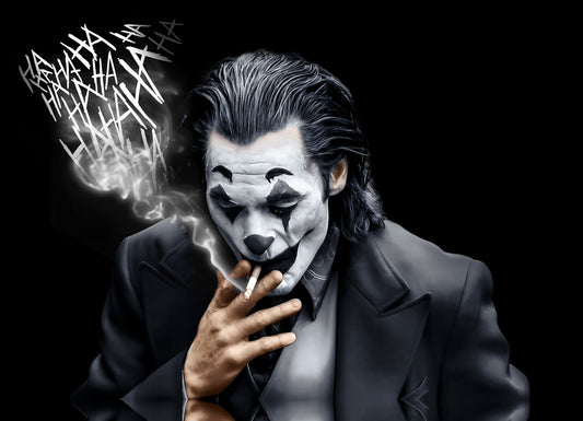 Joker 2019 Smoking Poster Joaquin Phoenix Dark Villain Art DC Movie Wall Print