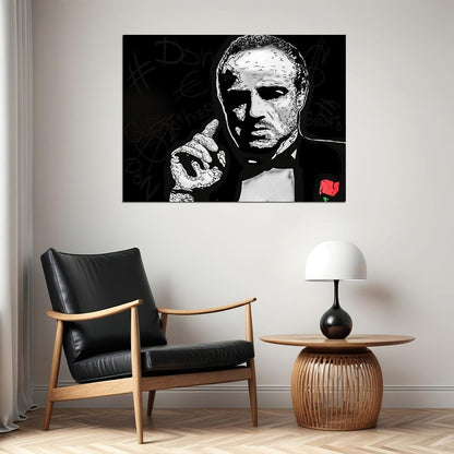 The Godfather 1972 Marlon Brando Poster Iconic Mafia Movie Classic Film Wall Art