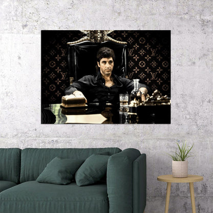 Scarface 1983 Tony Montana Poster Iconic Al Pacino Crime Drama Movie Wall Art