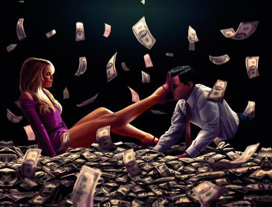 The Wolf of Wall Street 2013 Money Scene Poster Iconic Drama Leonardo DiCaprio Wall Art