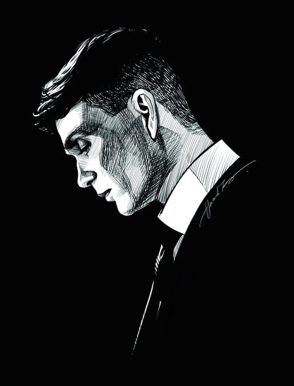 Peaky Blinders Tommy Shelby Poster Cillian Murphy Iconic Gangster Series Artwork