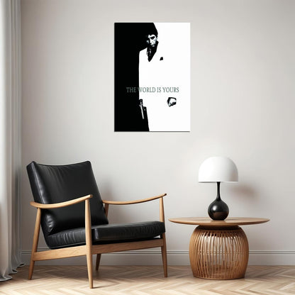 Scarface 1983 Tony Montana Poster The World Is Yours Iconic Gangster Film Wall Art